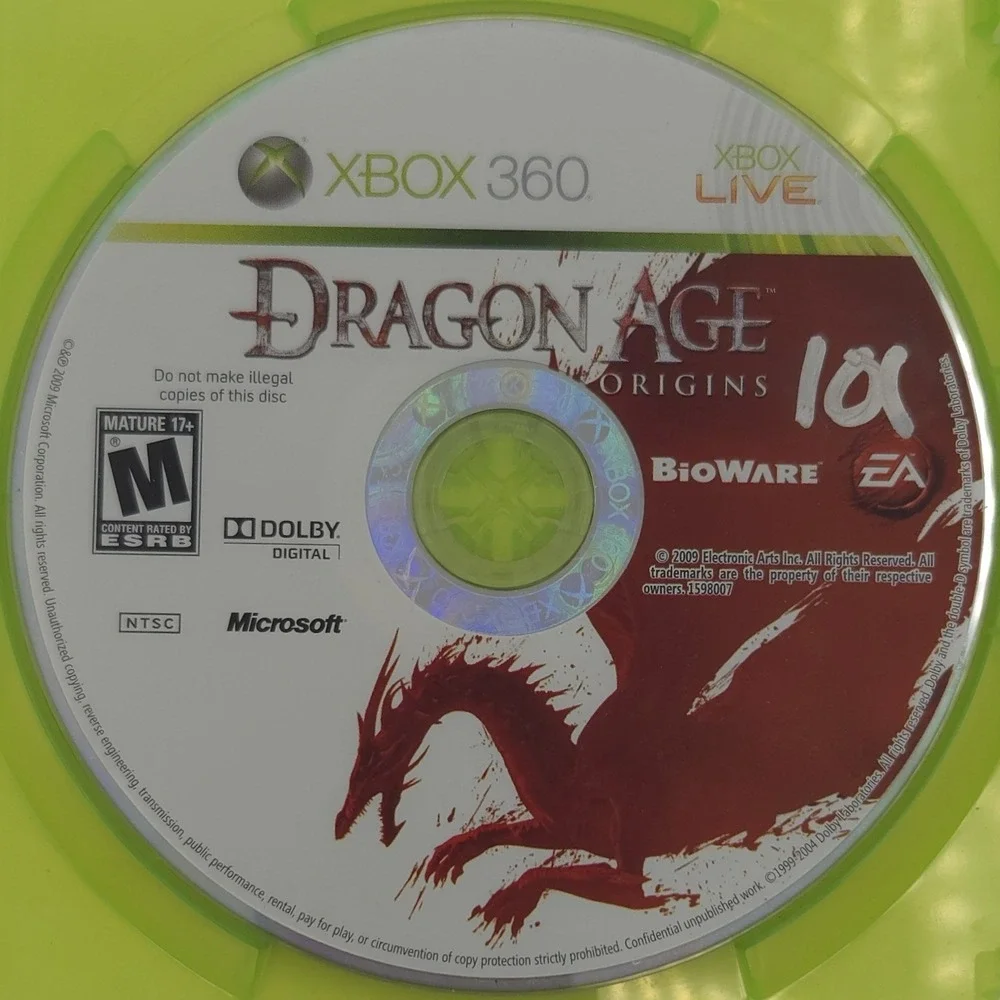 Dragon Age Origins - Xbox 360 - Game & Case - BioWare - EA - Tested